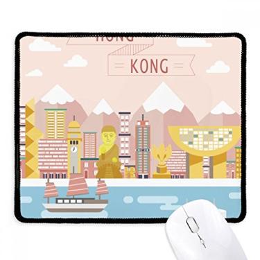 Imagem de Mousepad tradicional de Hong Kong Visiting Harbour borda costurada tapete de borracha para jogos