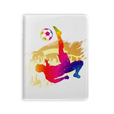 Imagem de Caderno Cheered Football Player Bicycle KickNotebook Gum Cover Diary Soft Cover