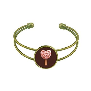 Imagem de Bracelete retrô com picolés de sorvete vermelho e doces