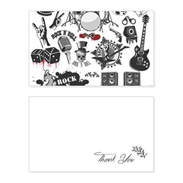 Imagem de Combinação de instrumentos musicais, estampa ilustrada, cartão de agradecimento, aniversário, saudações, casamento, agradecimento