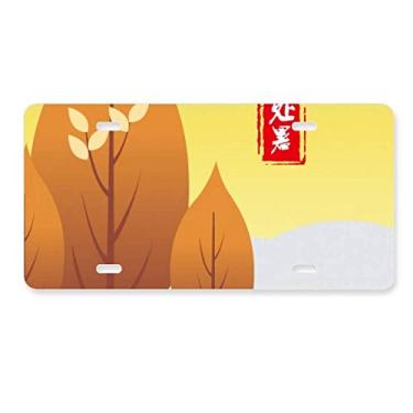 Imagem de DIYthinker Placa de licença de 20 a 24 termo solar para decoração de carro, acessório de aço inoxidável