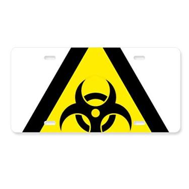 Imagem de DIYthinker Símbolo de aviso amarelo e preto, placa de carro para decoração de carro