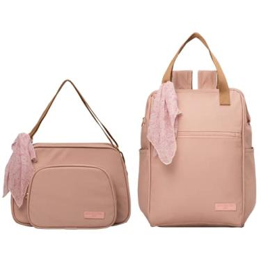 Imagem de Kit Bolsa De Maternidade Média E Mochila Pirulitando Encanto Rosé