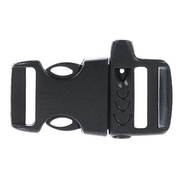 Imagem de Fivelas e fivelas de apito de sobrevivência de emergência com liberação lateral de plástico PARACORD PLANET – Escolha entre 1/2", 5/8" ou 3/4" – opções de cores – Pacote com , 3/4" Black Whistle, Single