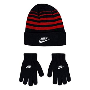 Imagem de Nike Conjunto Gorro e Luvas para Meninos (Preto/University Red, 42-54)