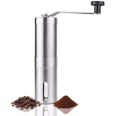 Imagem de Moedor de café manual, moedor de café de rebarbas cônicas, moedor de café portátil com manivela para viagens, ajustável para moagem fina/grossa, melhor para expresso, prensa francesa, cerveja fria e turca