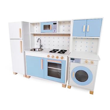Imagem de Kit Cozinha Infantil com Geladeira e Máquina de Lavar (Azul Claro)