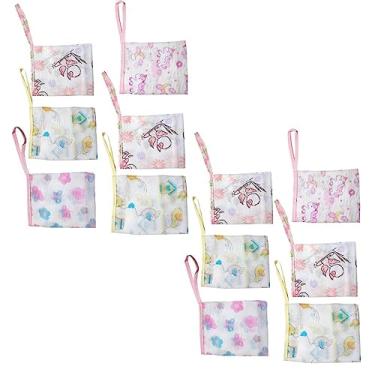 Imagem de Toalha De Boca Kit 12 Peças Com Prendedor De Chupeta Caricia Baby Sortido Feminino