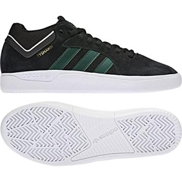 Imagem de adidas Tyshawn T nis masculino de skate branco e branco, N cleo preto-universit rio verde-branco, 4