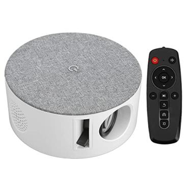 Imagem de Mini Projetor, Alto-falante Estéreo Projetor Controle Remoto Fácil Conexão Amplamente Utilizado 1080 P Fhd 9000 Fluxo Luminoso para Família (plugue americano)