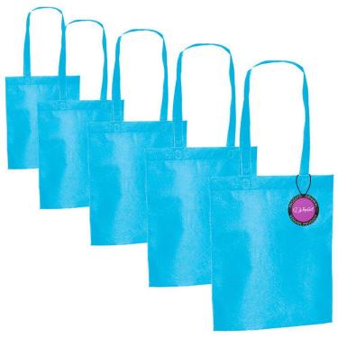 Imagem de Kit 5x Sacola Ecobag em TNT Premium Termo Selado 27x35cm Bear TopGet