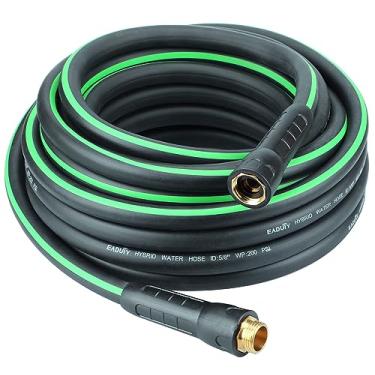 Imagem de Eaduty Mangueira de jardim híbrida de 1,5 m x 1,5 m, resistente, leve, flexível com alça giratória e acessórios de latão sólido