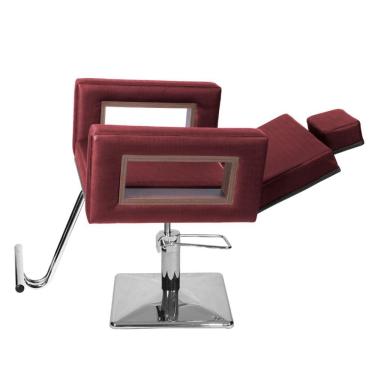 Imagem de Cadeira Poltrona de Cabeleireiro Recl Lisboa Bordô Facto