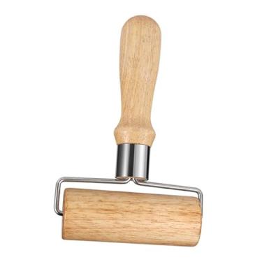 Imagem de IEUDNS Rolo de massa de madeira em forma de t, resistente, para cozimento doméstico, ferramenta de pastelaria, pizza, utensílio de cozinha para fondant, grande