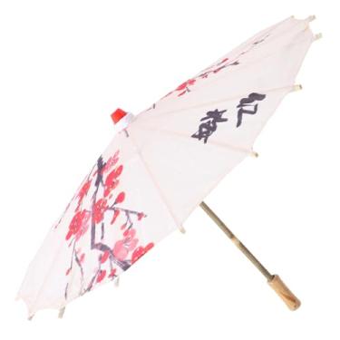Imagem de SOIMISS guarda-chuva antigo decoração de festa japonesa guarda-chuva de dança adereços de fotografia guarda-sol passarela guarda chuva de seda Ásia sombrinha guarda-chuva de papel oleoso