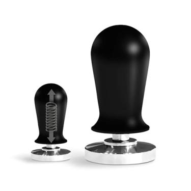Imagem de Tamper de café expresso, calcadeira de café com mola calibrada de 13,6 kg, 53 mm, 54 mm, adulterador de base de aço inoxidável plano para barista, acessórios de café expresso, ferramentas de barista