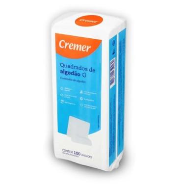 Imagem de Algodão Quadrado Cremer Bebê Sem Perfume com 100 Unidades