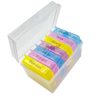 Imagem de Porta Remédio Caixa Organizador de Medicamentos e Comprimidos Caixa Estojo Medicamento Semanal