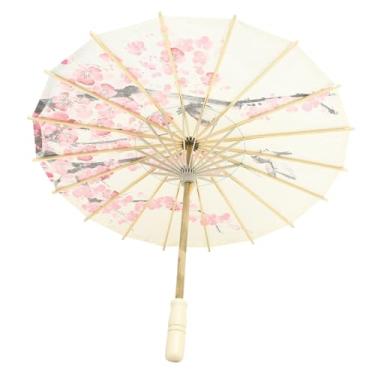 Imagem de DOITOOL guarda-chuva sombrinha japonesa decoração japonesa guarda-sol de dança decoracao decorativo sombrinha de papel estilo chinês decorar Japão papel oleado Senhorita adereços Madeira