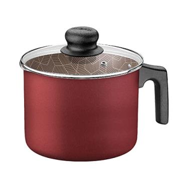 Imagem de Fervedor Tramontina Paris em Alumínio com Revestimento Interno e Externo em Antiaderente Starflon Max Vermelho com Tampa de Vidro 16 cm 2,7 L