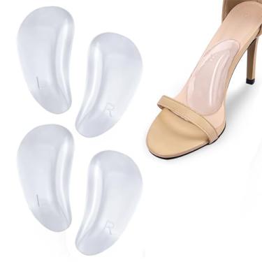 Imagem de JSHshield Palmilhas de Sapatos para Pés Planos, Inserções de Sapato de Apoio de Arco para Alívio de Fascite Plantar, Almofadas de Palmilha de Gel Macio, Alívio da Pressão do Pé