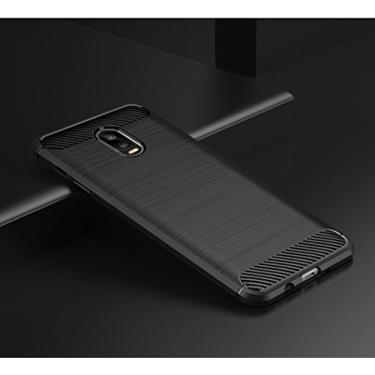 Imagem de Capa para Samsung Galaxy J7 Plus, capa de material de fibra de carbono, macia, antiderrapante macia, anti-impressão digital, capa totalmente protetora para Samsung Galaxy J7 Plus