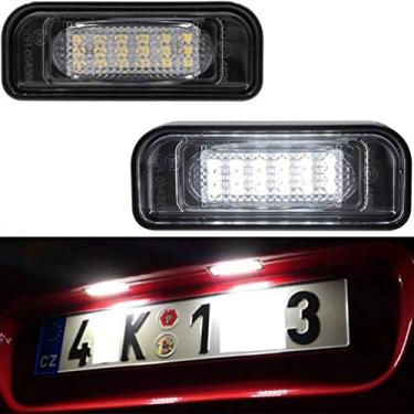 Imagem de Luzes LED para placa de licença para Mercedes-Benz w220 S350/S600/S430/S500/S65 AMG/S55 AMG Xenon branco LED placa traseira lâmpadas embutidas canbus sem erros