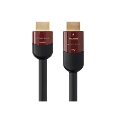 Imagem de Cabo HDMI Monoprice de alta velocidade – 1,8 m – preto, ativo, 4K @ 24Hz, 10,2Gbps, 24AWG, YUV 4:2:0, CL2 – Cabernet Ultra Series