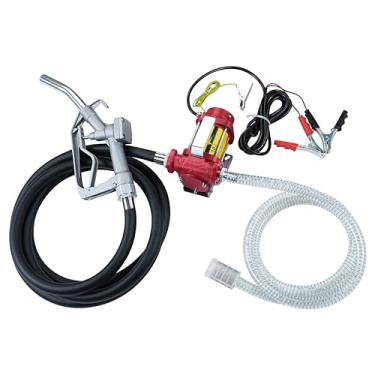 Imagem de Trupow Kit de bomba de transferência de combustível de óleo diesel autoescorvante 12V CC 10GPM com mangueira de descarga e bocal..