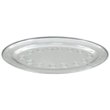 Imagem de Kit 4 Bandejas Oval Em Aço Inox 29cm
