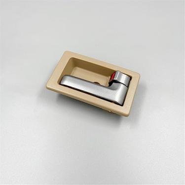 Imagem de Maçaneta interna da porta dianteira, lado esquerdo e direito, compatível com a marca chinesa Van Dongfeng DFM DFSK C37 Alça cinza prateada com acabamento amarelo(Right)