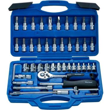 Imagem de Jogo de soquete aço crv 1/4 catraca chave allen