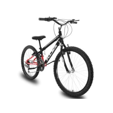 Imagem de Bicicleta Infantil Masculina Aro 24 KOG Alumínio 18 Marcha,Vermelho Degrade Branco