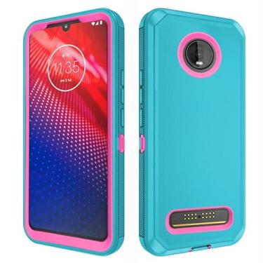 Imagem de Asuwish Capa de celular para Moto Z4/Moto Z 4 Play/MotoZ4 Force Cell Capa híbrida à prova de choque protetora à prova de quedas acessórios para celular Motorola 4Z Motoz4 capas MotoZ4Play XT1980-4