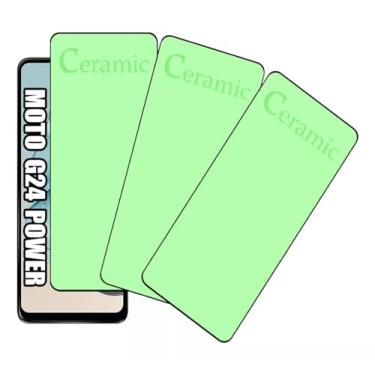 Imagem de 03x Películas Ceramica Clear HD 9D Para Motorola Moto G24 Power
