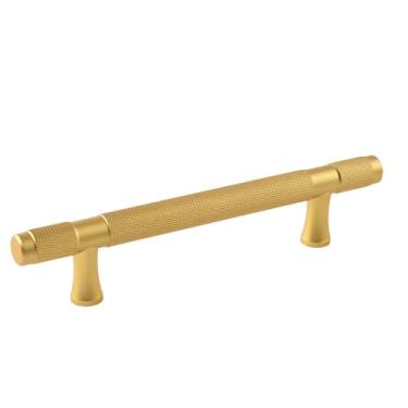 Imagem de Puxadores de gaveta de armário de cozinha dourado/preto puxador de móveis armário maçanetas de porta de armário de armazenamento puxa liga de alumínio, furo de 96mm dourado