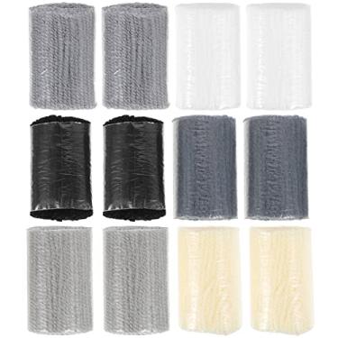 Imagem de 12 rolos de fio de gancho de trava fio de tapete pré-cortado fio de tricô artesanato fio de crochê macio costura colorida substituir fios de fio para fazer fronhas cobertores /1168