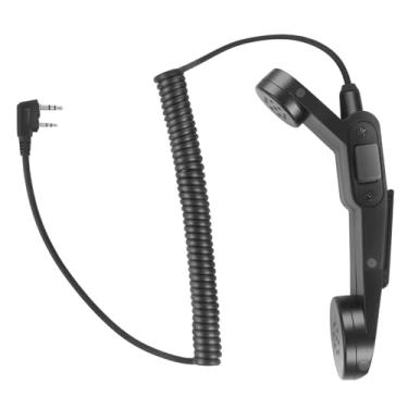 Imagem de Renastar fone de ouvido microfone externo estilo militar para rádio Baofeng UV-5R UV-82HP BF-888S BF-F8HP AR-152 Arcshell Kenwood 2 pinos Retevis RT21 RT22 RT27 H-777
