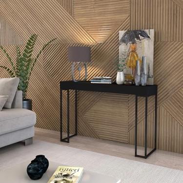 Imagem de Aparador Sala 1,20 Pés De Ferro Preto Sem Gaveta Industrial