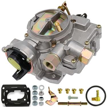 Imagem de Condgreemee Carburador Marítimo de 2 Barris para Mercruiser Rochester Mercarb 3.0L 2.5L 4 CYL V6 4.3L V8 5.0L 305 5.7L 350 Motores com Juntas de Jatos de Choke Elétrico Longo, Substituir 3310-864940A01