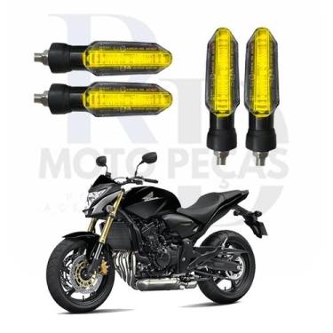 Imagem de Kit Seta para Moto CB 600F HORNET Pisca Led Universal P53 12V Esportiv