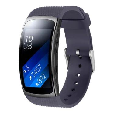 Imagem de Pulseiras Silicone Para Galaxy Gear Fit 2 R360 E Pro R365 - Cinza - 12