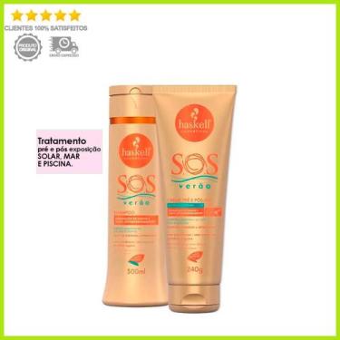 Imagem de Haskell Cosméticos Kit Sos Verão Shampoo + Creme Pré/pós Sol