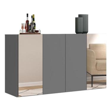 Imagem de Aparador Buffet 4 Portas com Espelho Suspenso Vegas Multimóveis V3595,