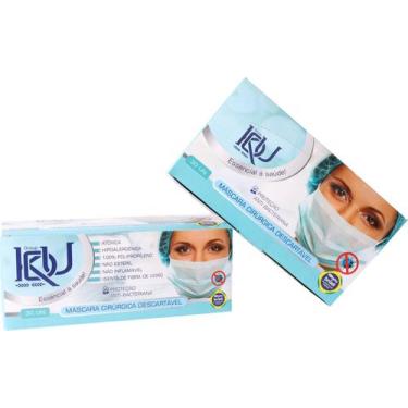 Imagem de Caixa M3, máscara cirúrgica hospitalar BFE, 30 UN, soldagem ultrassôni