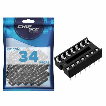 Imagem de 34x Soquete Para Ci 14 Pinos Robótica Pronta Entrega - CHIPSCE, 076-00