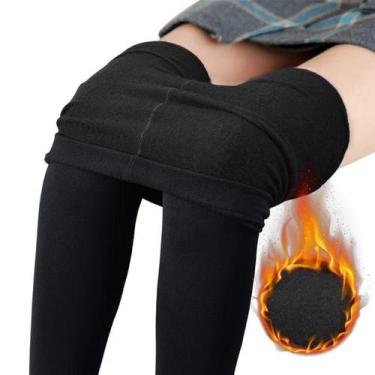 Imagem de Meia calça com pé flanelada térmica frio inverno feminina - GLOBAL, ÚN
