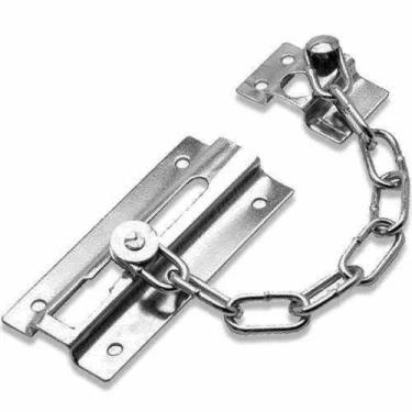 Imagem de Fecho De Porta Pega Ladrão Cromado Mais Segurança - Brasfort