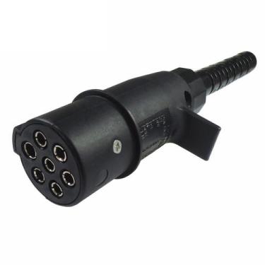 Imagem de Tomada Engate Macho 7 Polos Movel Redonda Com Extensor Bivolt Prolonga