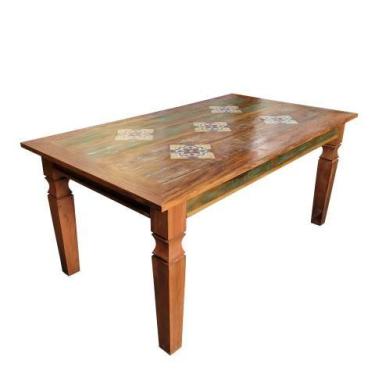 Imagem de Mesa Rústica Angelina em Madeira de Demolição - Cód 2570 - Barrocarte 